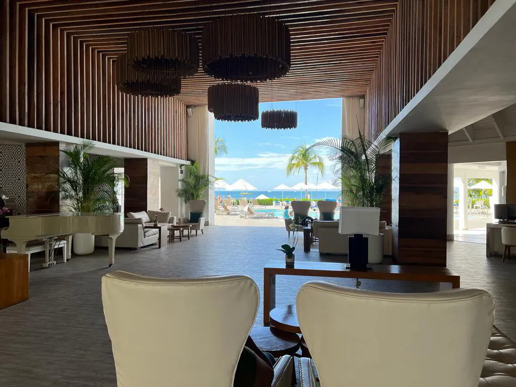 Luxury hospitality lobby interior